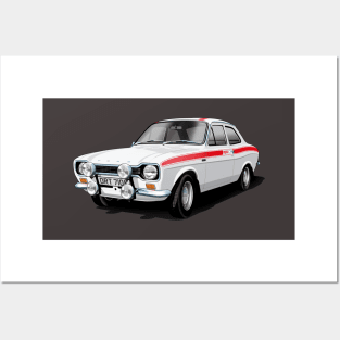 Mk 1 Ford Escort Mexico in white Posters and Art